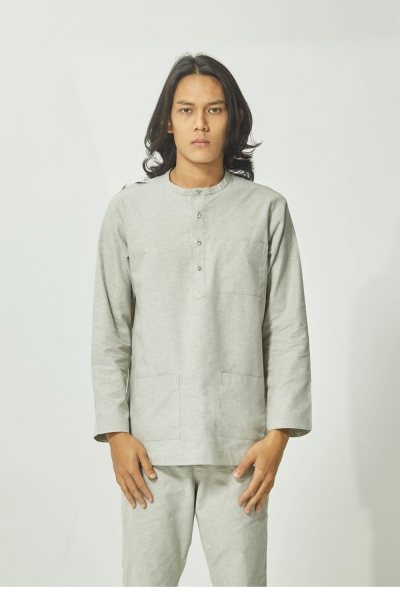Baju Melayu Cekak Musang Gara, Pastel Brown